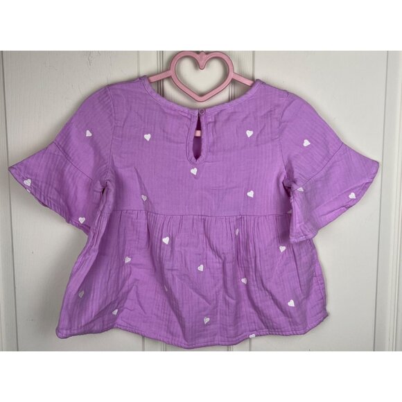 Cat & Jack Embroidered Heart Peplum - Picture 4 of 10